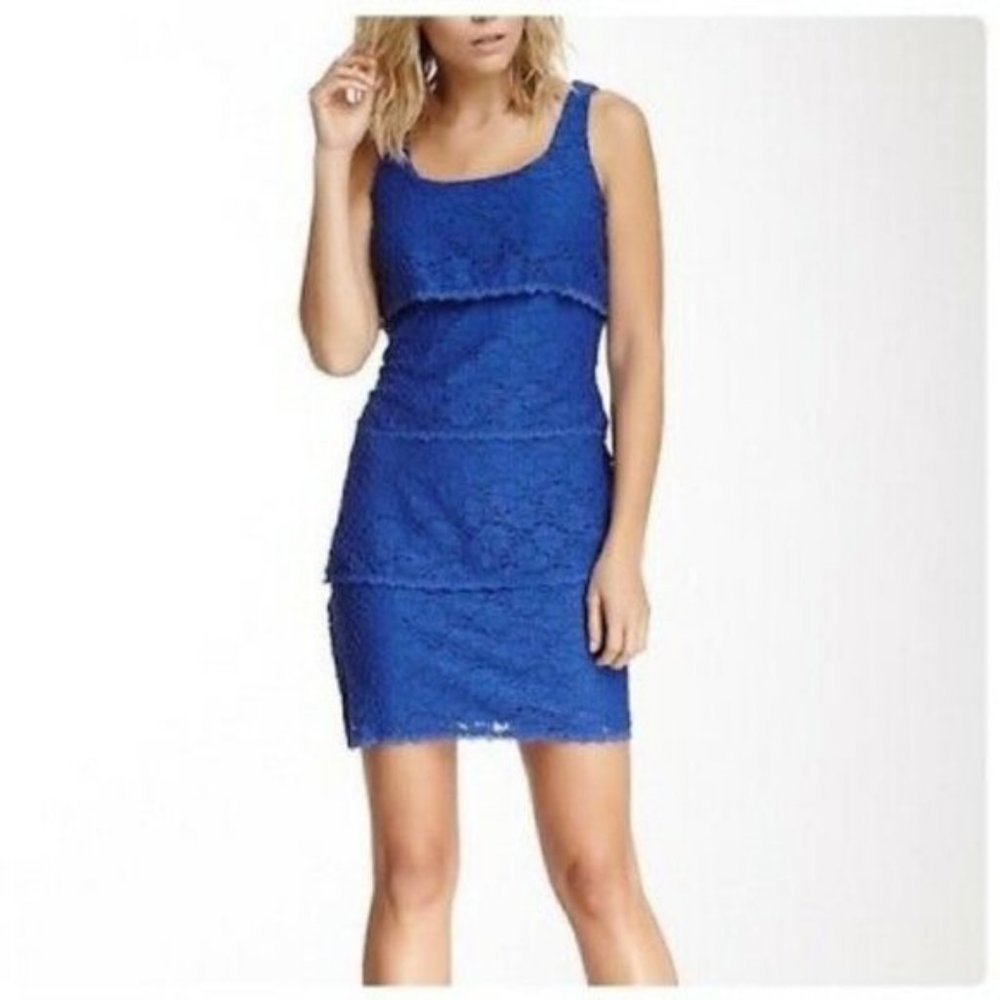 Laundry by Shelli Segal Crochet Ruffle Tiered Dres